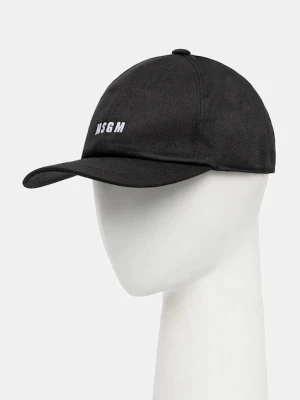 MSGM czapka z daszkiem bawełniana kolor czarny 3940ML02.257580