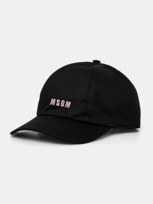 MSGM czapka z daszkiem bawełniana kolor czarny z nadrukiem 3541MDL06.237790