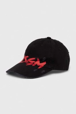 MSGM czapka z daszkiem bawełniana kolor czarny z nadrukiem 3740ML06.247578