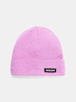MSGM czapka z domieszką wełny kolor różowy 3941MDL12.257751