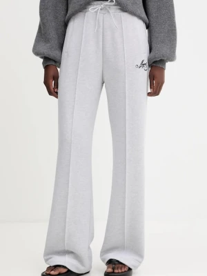 MSGM spodnie dresowe bawełniane damskie kolor szary gładkie 3941MDP71.257793