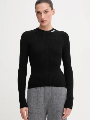MSGM sweter damski kolor czarny z półgolfem 3941MDM217.257784