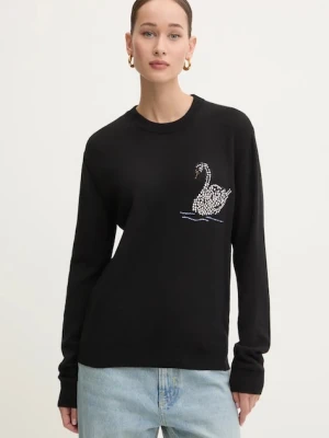MSGM sweter wełniany czarny