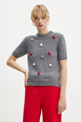 MSGM sweter wełniany damski kolor szary lekki 3741MDM226.247786