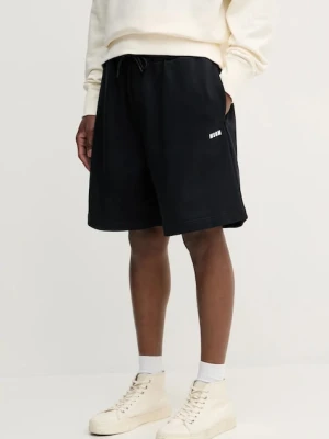 MSGM szorty bawełniane męskie kolor czarny 3840MB76.257000