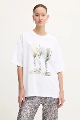 MSGM t-shirt bawełniany damski kolor biały 3742MDM94.247798