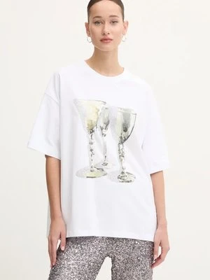 MSGM t-shirt bawełniany damski kolor biały 3742MDM94.247798