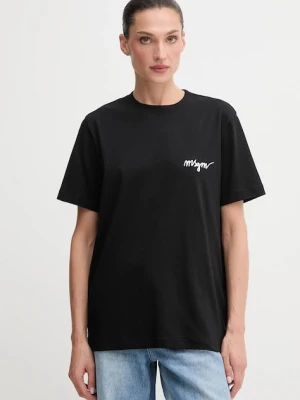 MSGM t-shirt bawełniany damski kolor czarny 2000MDM540.200002