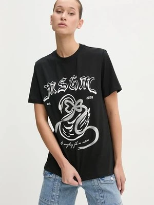 MSGM t-shirt bawełniany damski kolor czarny 3742MDM109.247798