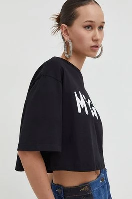 MSGM t-shirt bawełniany damski kolor czarny