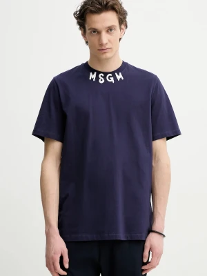 MSGM t-shirt bawełniany fioletowy