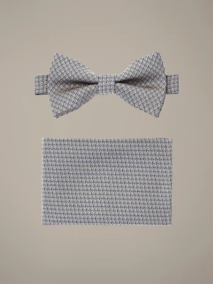 Mucha Beżowa Plus Poszetka Wzór Lancerto