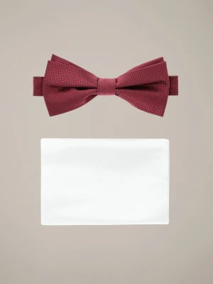 Mucha Bordowa Plus Poszetka Lancerto