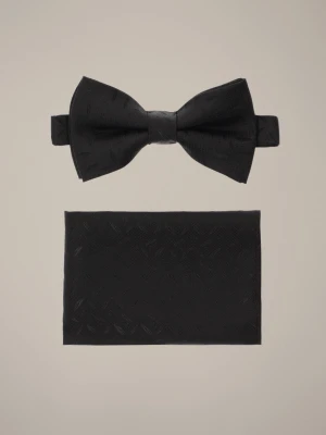 Mucha Czarna Plus Poszetka Wzór Lancerto