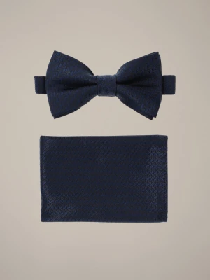 Mucha Granatowa Plus Poszetka Wzór Lancerto