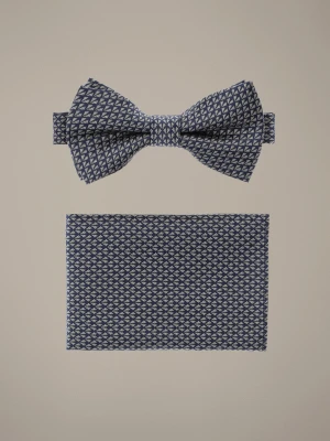 Mucha Granatowa Plus Poszetka Wzór Lancerto