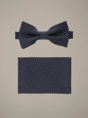 Mucha Granatowa Plus Poszetka Wzór Lancerto