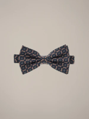 Mucha Granatowo-Brązowa Wzór Lancerto