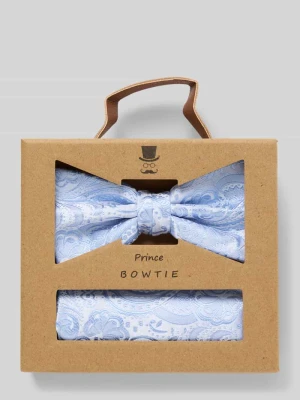 Mucha i poszetka z jedwabiu ze wzorem paisley Prince Bowtie