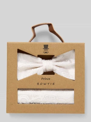 Mucha i poszetka ze wzorem na całej powierzchni w zestawie Prince Bowtie