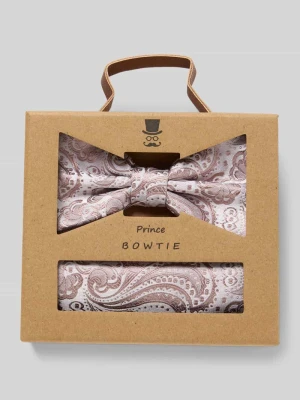 Mucha i poszetka z jedwabiu ze wzorem paisley Prince Bowtie
