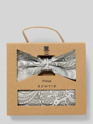 Mucha i poszetka z jedwabiu ze wzorem paisley Prince Bowtie