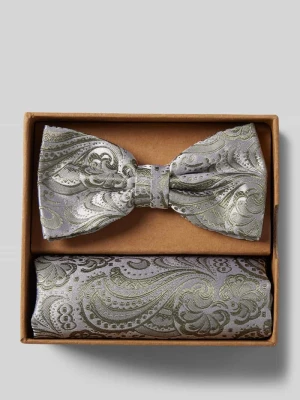 Mucha i poszetka ze wzorem na całej powierzchni w zestawie Prince Bowtie