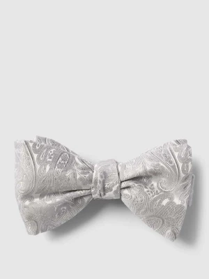 Mucha z czystego jedwabiu model ‘PAISLEY’ Eton Jasnoszary