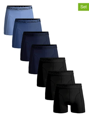 Muchachomalo Bokserki (7 par) w kolorze czarnym i niebieskim rozmiar: M