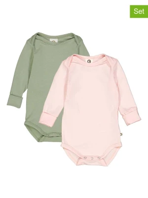 müsli Body (2 szt.) w kolorze jasnoróżowym i khaki rozmiar: 86