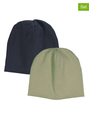 müsli Czapki beanie (2 szt.) w kolorze khaki i granatowym rozmiar: 128/134