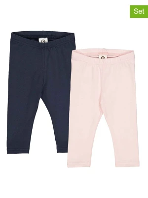 müsli Legginsy (2 pary) w kolorze jasnoróżowym i granatowym rozmiar: 62