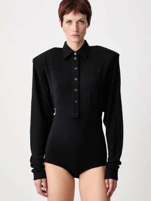 MUGLER bluzka damska z wełną