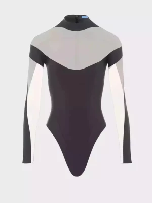 Mugler Body z przezroczystym dekoltem Illusion rozmiar