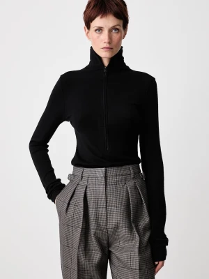 MUGLER longsleeve damski z wełną