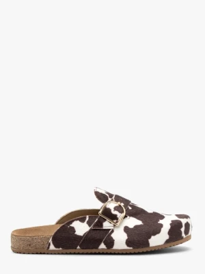 Mule damskie w krowie łaty Ryłko