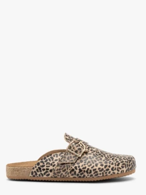 Mule damskie w panterkę Ryłko