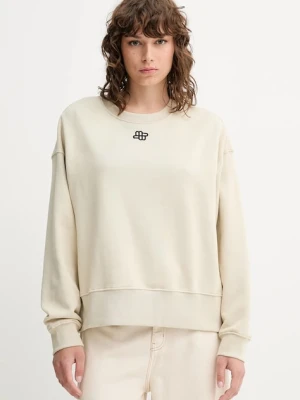 MUNTHE bluza bawełniana PERNE damska kolor beżowy gładka 252111425263