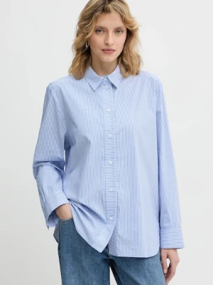 MUNTHE koszula RALLIMA damska kolor niebieski regular z kołnierzykiem klasycznym 254100925423