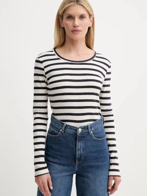 MUNTHE longsleeve bawełniany JOTE kolor beżowy 247112924764