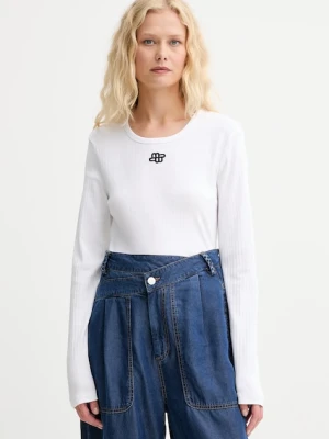MUNTHE longsleeve bawełniany POTE biały