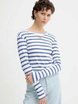 MUNTHE longsleeve bawełniany POTE kolor niebieski 252110225264