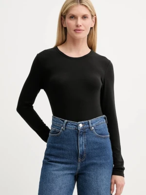 MUNTHE longsleeve z domieszką wełny LUTEST kolor czarny 247112724767