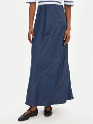 Munthe Spódnica maxi Parson 252122225207 Niebieski Regular Fit