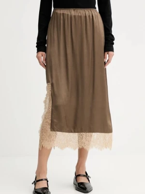 MUNTHE spódnica RAVN kolor brązowy mini rozkloszowana 254121025428