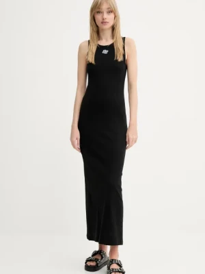 MUNTHE sukienka FEZZA kolor czarny maxi dopasowana 255132025562