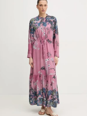 MUNTHE sukienka z dodatkiem jedwabiu BERNADETTE