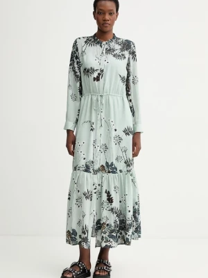 MUNTHE sukienka z dodatkiem jedwabiu BERNADETTE