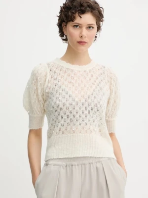 Zdjęcie produktu MUNTHE sweter wełniany POPTA damskie kolor beżowy lekki 252161925274