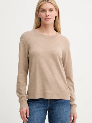 MUNTHE sweter wełniany SWELINA damski kolor beżowy lekki 247161924774